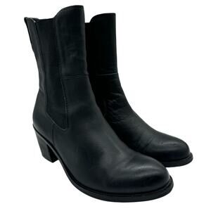 Matisse Ashbury Chelsea Boot Heeled Ankle Booties Black Leather Size 7 Moto Boho